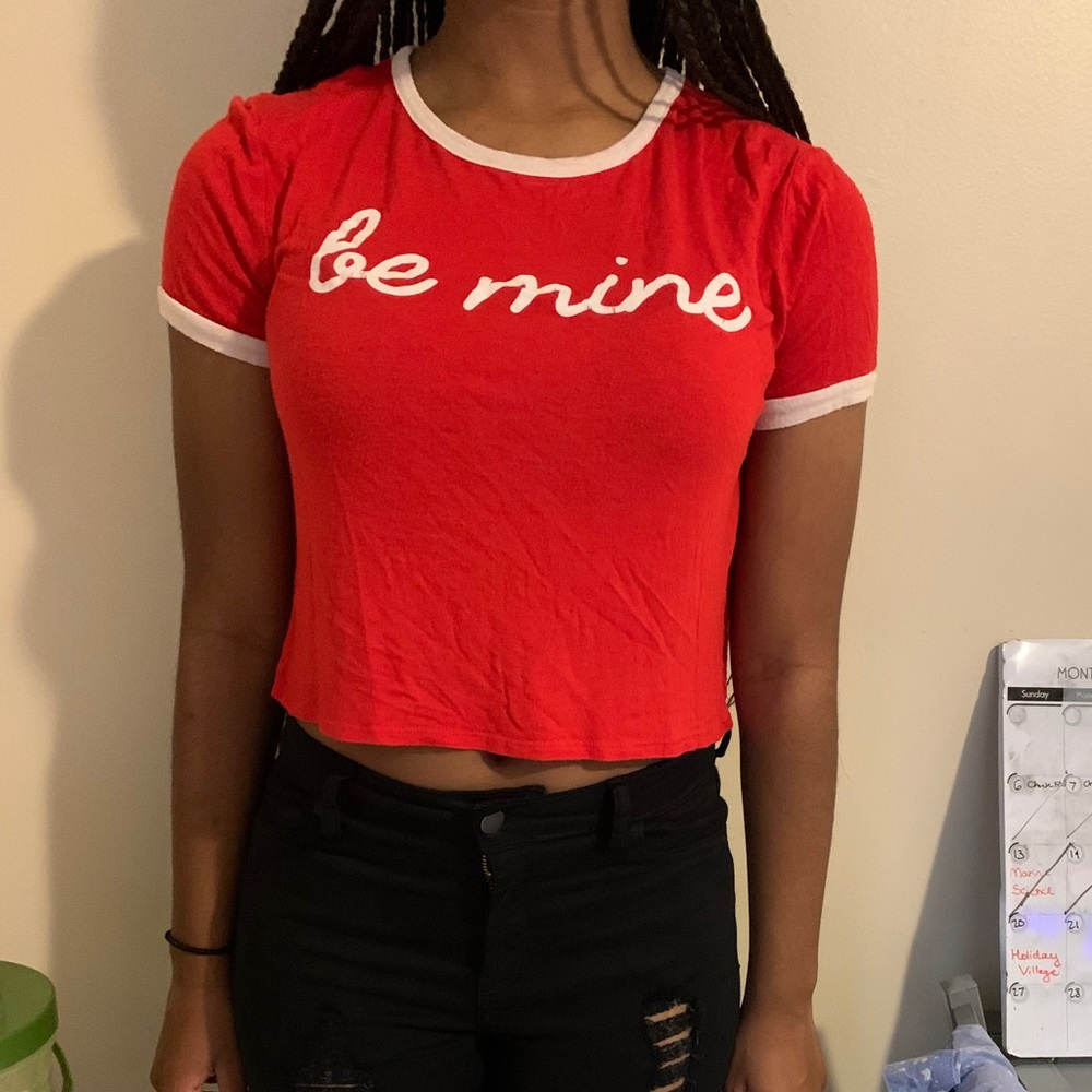 Red crop top